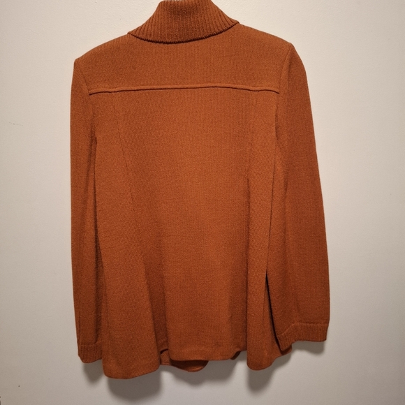 St. John Sport Burnt Orange Wool Blend Jacket Blazer Size Medium - Picture 3 of 10